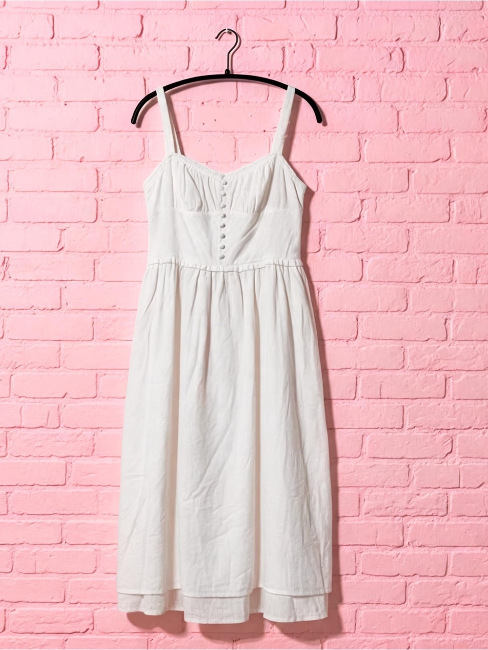 Commense Ruffle Hem Cami Plain Midi Dress - Picture 10 of 16